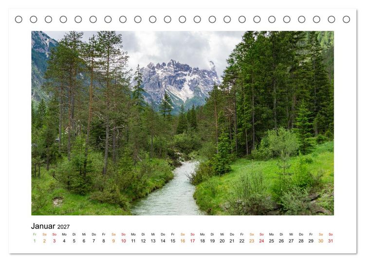 Produktbild: S&uuml;dtirol - Traumhafte Berge und Seen im Norden Italiens (Tischkalender 2027 DIN A5 quer), CALVENDO Monatskalender