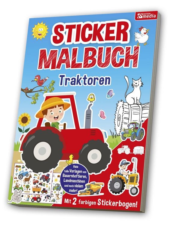 Produktbild: Mal- & Stickerbuch: Traktor