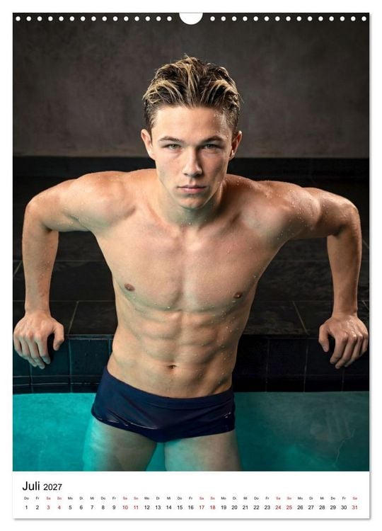 Produktbild: Im Bann des Wassers - Athletische &Auml;sthetik m&auml;nnlicher Schwimmer (Wandkalender 2027 DIN A3 hoch), CALVENDO Monatskalender