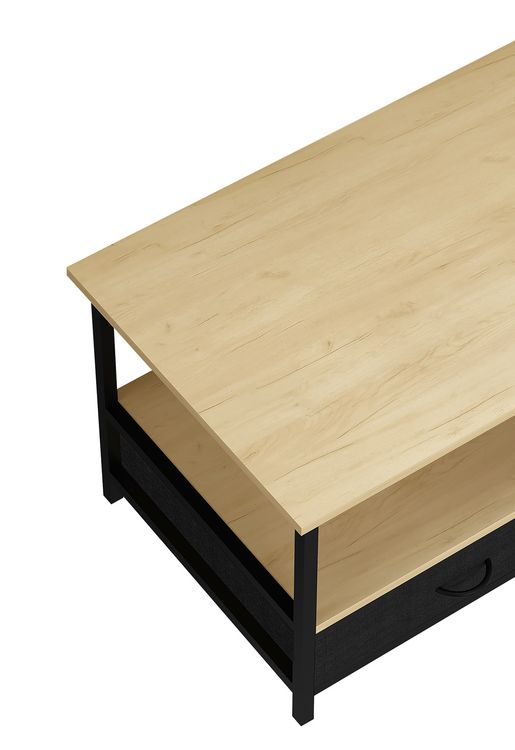 Produktbild: Metall Holz Schublade Sofatisch Couchtisch Flonila