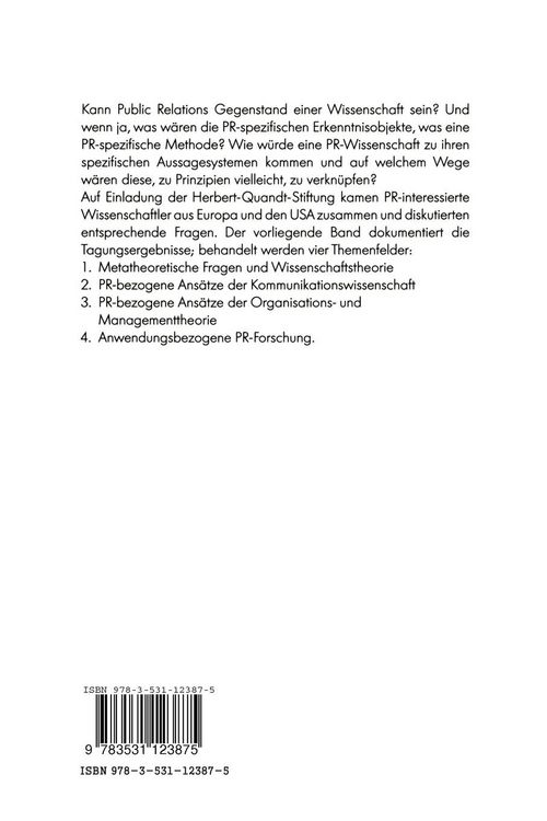 Produktbild: Ist Public Relations eine Wissenschaft?