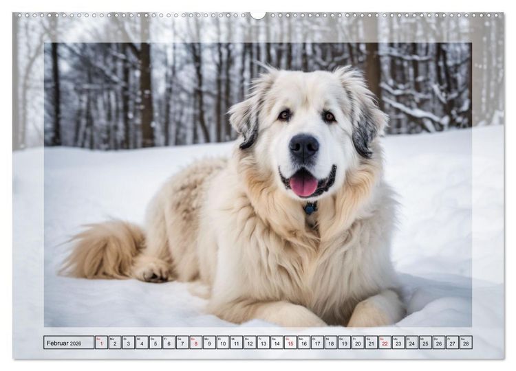 Produktbild: Majest&auml;tische Pyren&auml;en Berghunde (Wandkalender 2026 DIN A2 quer), CALVENDO Monatskalender