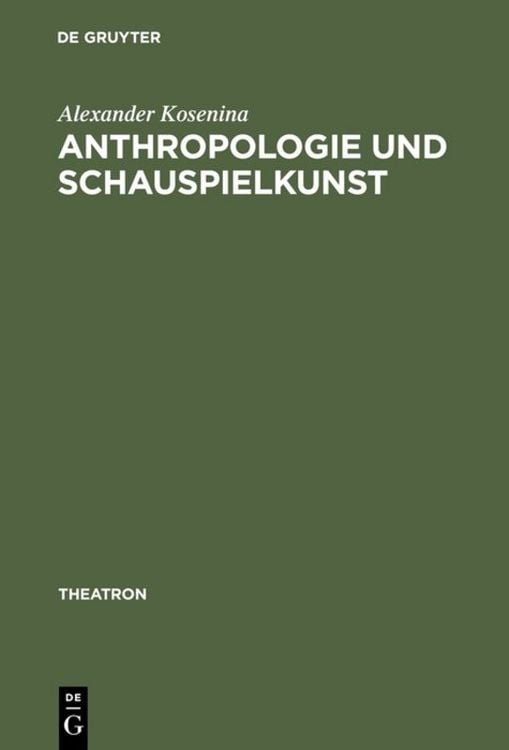 Produktbild: Anthropologie und Schauspielkunst