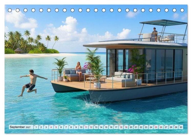 Produktbild: Sanft treibende Urlaubstr&auml;ume (Tischkalender 2027 DIN A5 quer), CALVENDO Monatskalender