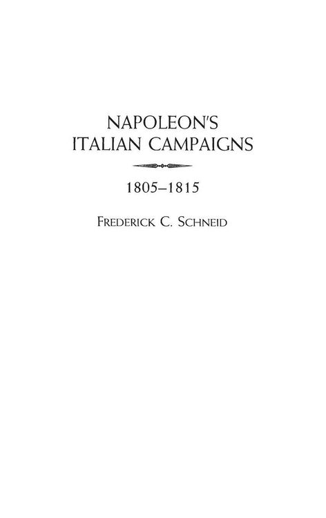 Produktbild: Napoleon's Italian Campaigns