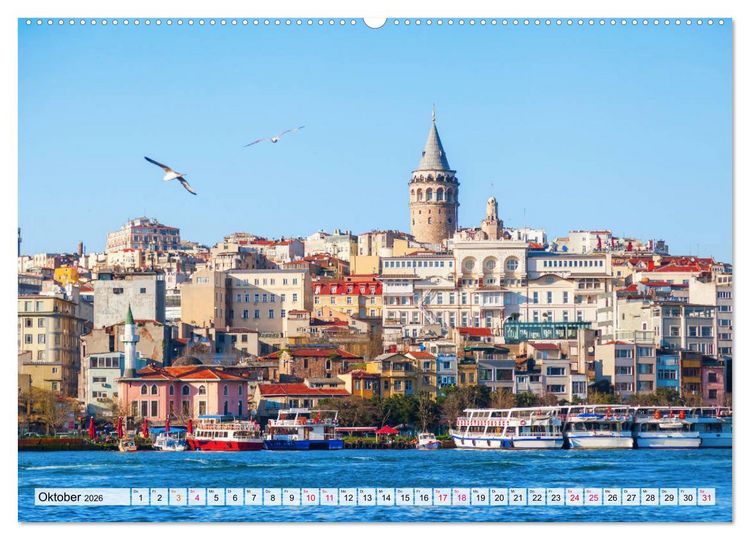 Produktbild: Istanbul - die Stadt zwischen zwei Welten (hochwertiger Premium Wandkalender 2026 DIN A2 quer), Kunstdruck in Hochglanz