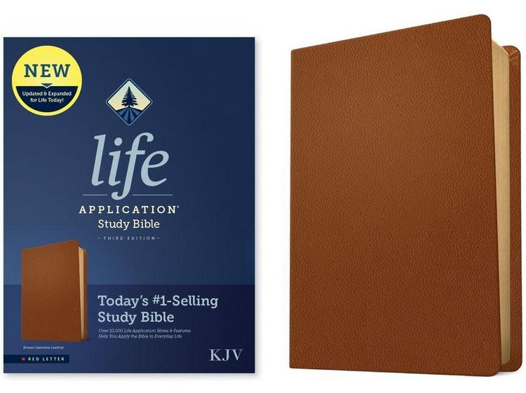 Produktbild: KJV Life Application Study Bible, Third Edition (Genuine Leather, Brown, Red Letter)