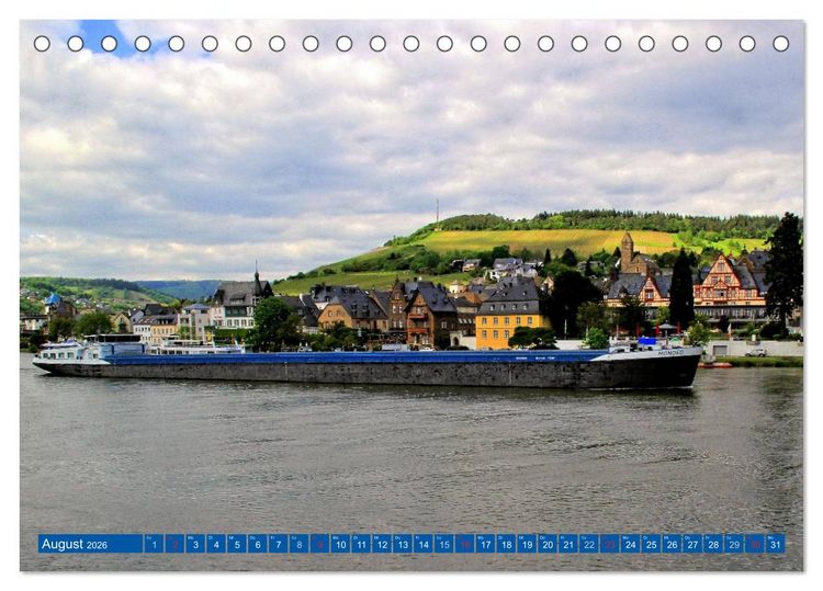 Produktbild: Der wundersch&ouml;nen Mosel entlang &ndash; Von Koblenz bis Trier (Tischkalender 2026 DIN A5 quer), CALVENDO Monatskalender