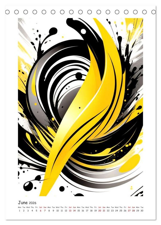 Produktbild: Essence of abstraction (Desk Calendar 2026 DIN A5 portrait), CALVENDO 12 Month DeskCalendar