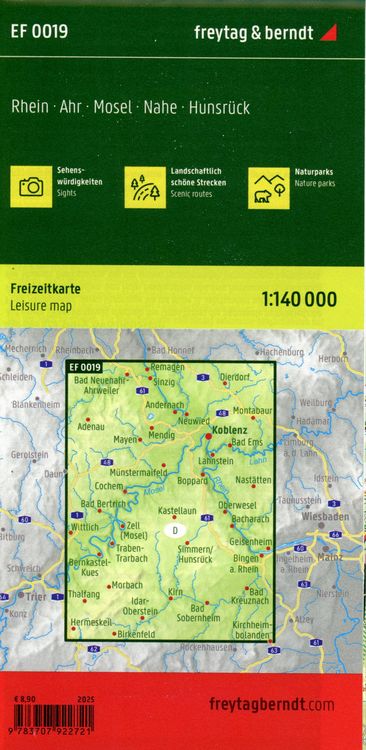 Produktbild: Freytag & berndt Freizeitkarte Rhein - Ahr - Mosel 1:140.000
