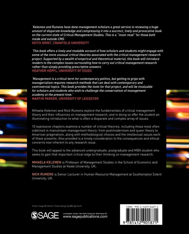Produktbild: An Introduction to Critical Management Research