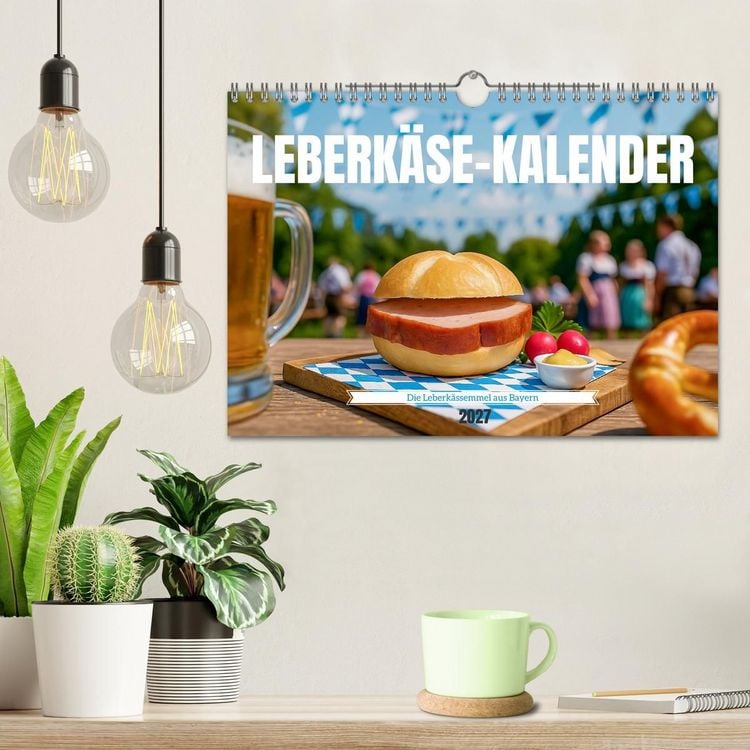 Produktbild: Leberk&auml;se-Kalender - Die Leberk&auml;ssemmel aus Bayern (Wandkalender 2027 DIN A4 quer), CALVENDO Monatskalender