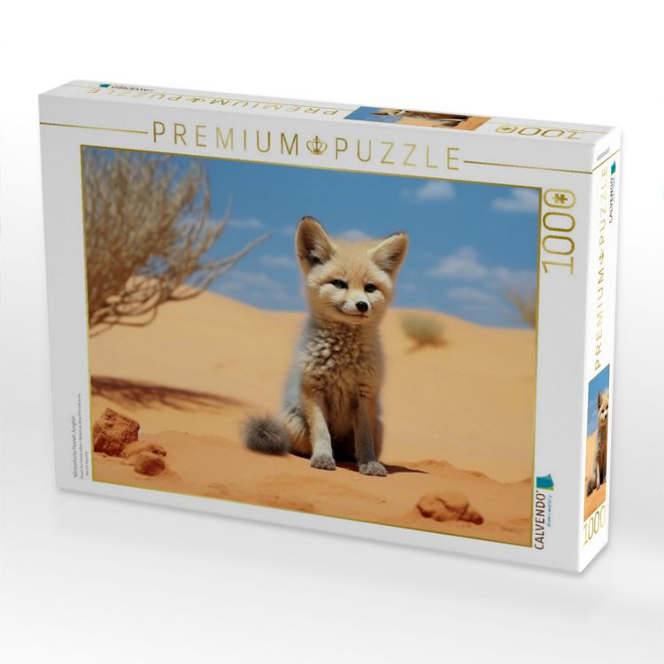 Produktbild: CALVENDO Puzzle W&uuml;stenfuchs Fennek Jungtier | 1000 Teile Lege-Gr&ouml;&szlig;e 64x48cm Foto-Puzzle f&uuml;r gl&uuml;ckliche Stunden