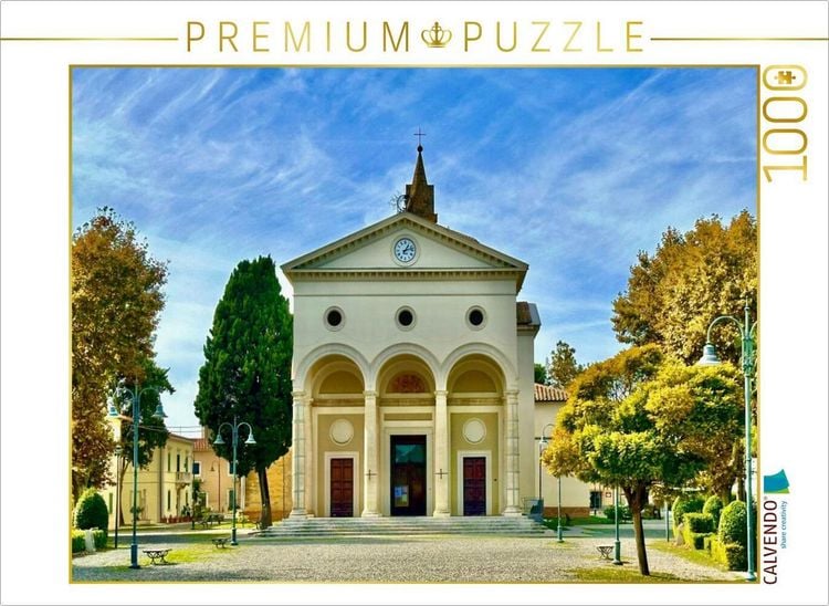 Produktbild: CALVENDO Puzzle Vada Kirche | 1000 Teile Lege-Gr&ouml;&szlig;e 64x48cm Foto-Puzzle f&uuml;r gl&uuml;ckliche Stunden