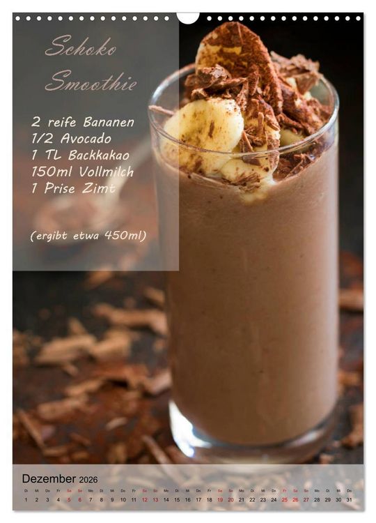 Produktbild: Smoothies zum Selbermachen (Wandkalender 2026 DIN A3 hoch), CALVENDO Monatskalender