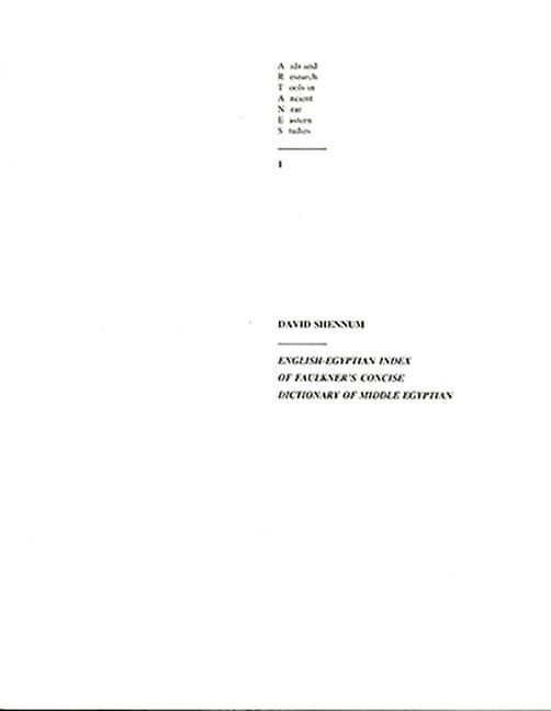 Produktbild: English-Egyptian Index of Faulkner's Concise Dictionary of Middle Egyptian