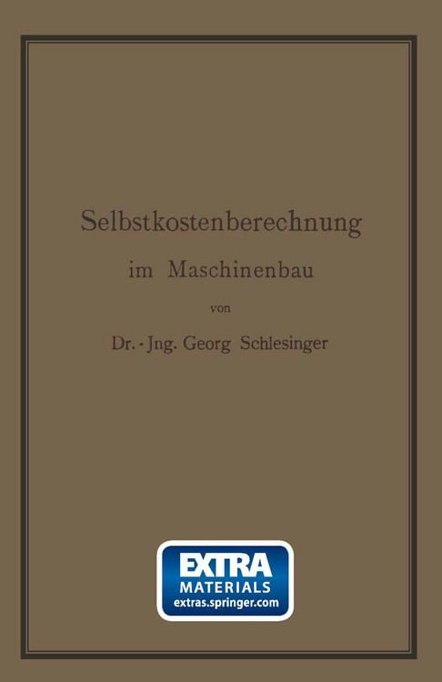 Produktbild: Selbstkostenberechnung im Maschinenbau
