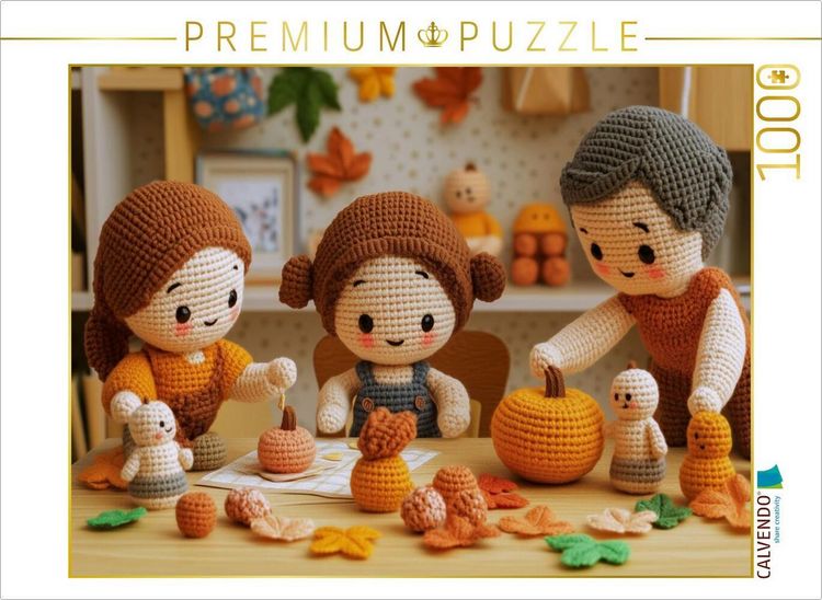 Produktbild: CALVENDO Puzzle K&uuml;rbisschnitzen im Herbstlicht | 1000 Teile Lege-Gr&ouml;&szlig;e 64x48cm Foto-Puzzle f&uuml;r gl&uuml;ckliche Stunden