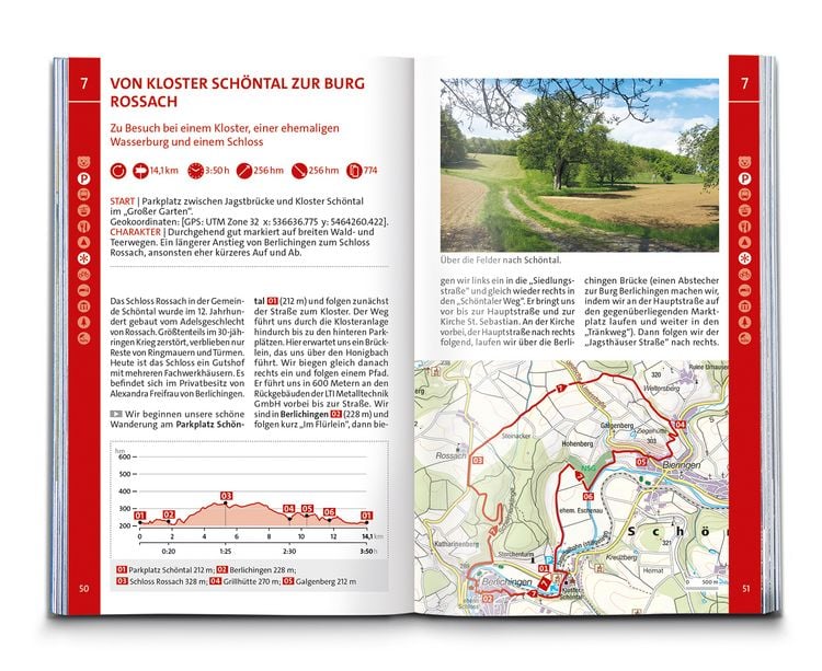 Produktbild: KOMPASS Wanderf&uuml;hrer Hohenlohe, Mainhardter Wald, L&ouml;wensteiner und Ellwanger Berge, 55 Touren