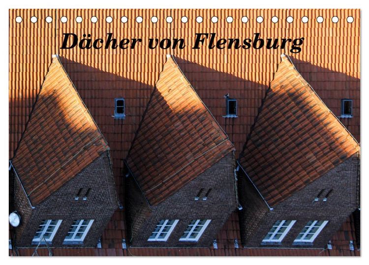 Produktbild: D&auml;cher von Flensburg (Tischkalender 2026 DIN A5 quer), CALVENDO Monatskalender