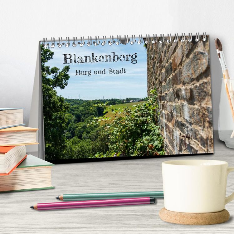 Produktbild: Blankenberg Burg und Stadt (Tischkalender 2026 DIN A5 quer), CALVENDO Monatskalender