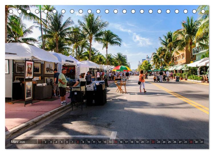 Produktbild: Miami South Beach (Tischkalender 2026 DIN A5 quer), CALVENDO Monatskalender