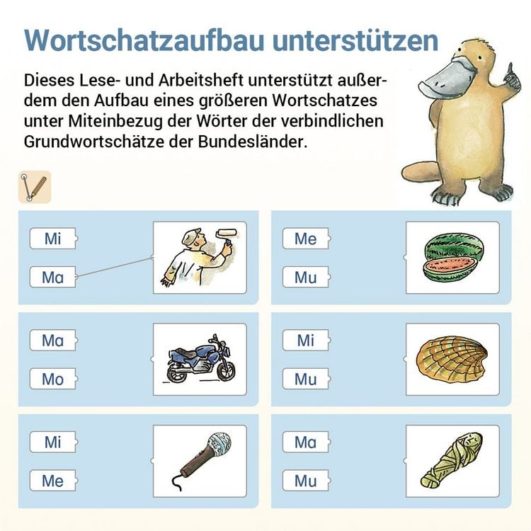Produktbild: Lesen mit Rico Schnabel, Heft 1: Silben