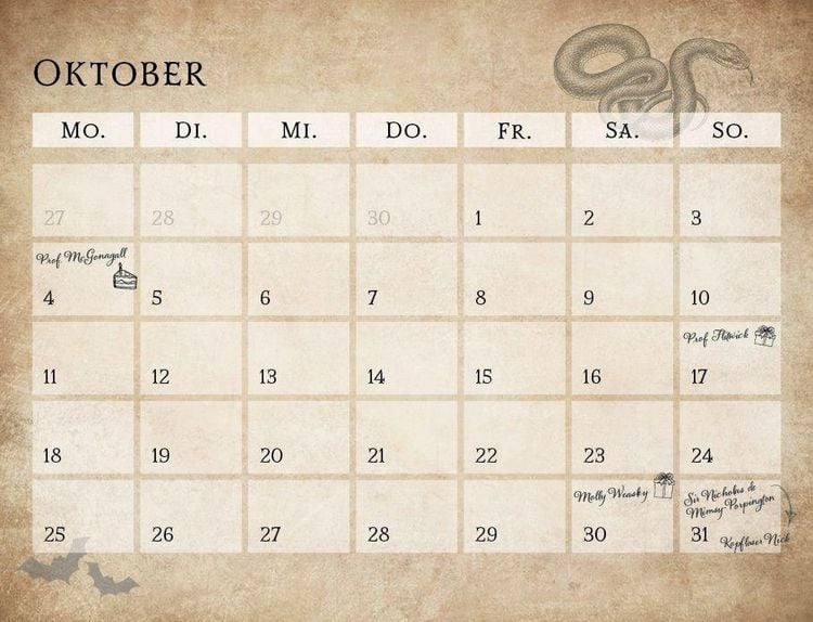 Produktbild: Der inoffizielle K&uuml;chenkalender f&uuml;r Harry Potter Fans 2027