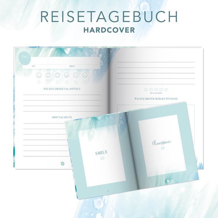 Produktbild: Reisetagebuch zum selber Schreiben inkl. Postkarten, Sammeltasche und herausnehmbaren Reiseplaner. Hardcover Urlaubstagebuch mit inspirierenden Zitaten zum Ausf&uuml;llen f&uuml;r bis zu 3 Wochen, inkl. Reisetipps. Stay Inspired! by Lisa Wirth