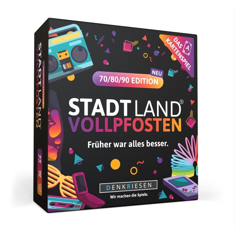 Bild vom Artikel DENKRIESEN - STADT LAND VOLLPFOSTEN® - Das Kartenspiel - 70/80/90 EDITION - "Früher war alles besser." vom Autor Denis Görz
