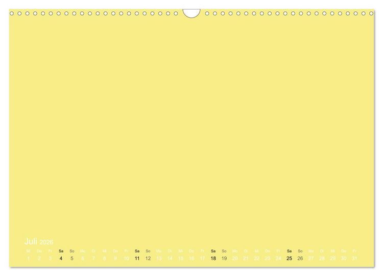 Produktbild: Bastelkalender - Gelb (Wandkalender 2026 DIN A3 quer), CALVENDO Monatskalender