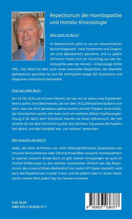 Produktbild: Repetitorium der Hom&ouml;opathie und Hom&ouml;o-Kinesiologie