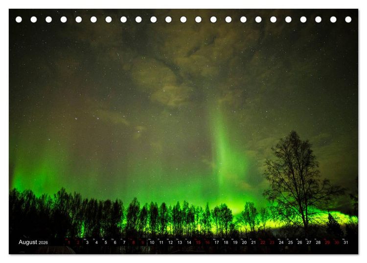 Produktbild: Aurora in Alaska (Tischkalender 2026 DIN A5 quer), CALVENDO Monatskalender