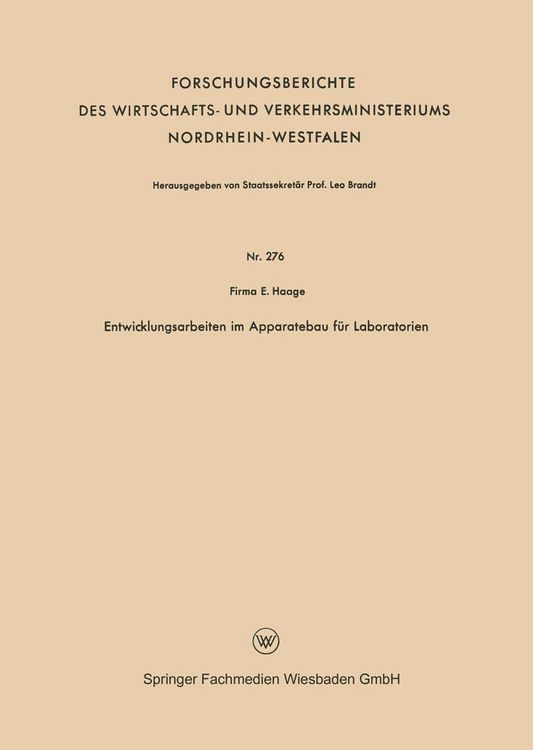 Produktbild: Entwicklungsarbeiten im Apparatebau f&uuml;r Laboratorien