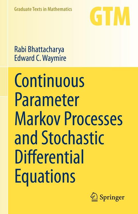 Produktbild: Continuous Parameter Markov Processes and Stochastic Differential Equations