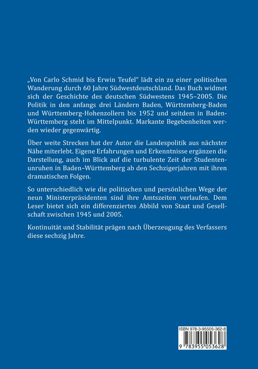 Produktbild: Von Carlo Schmid bis Erwin Teufel (1945&ndash;2005)