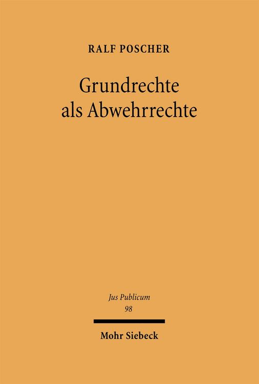 Produktbild: Grundrechte als Abwehrrechte