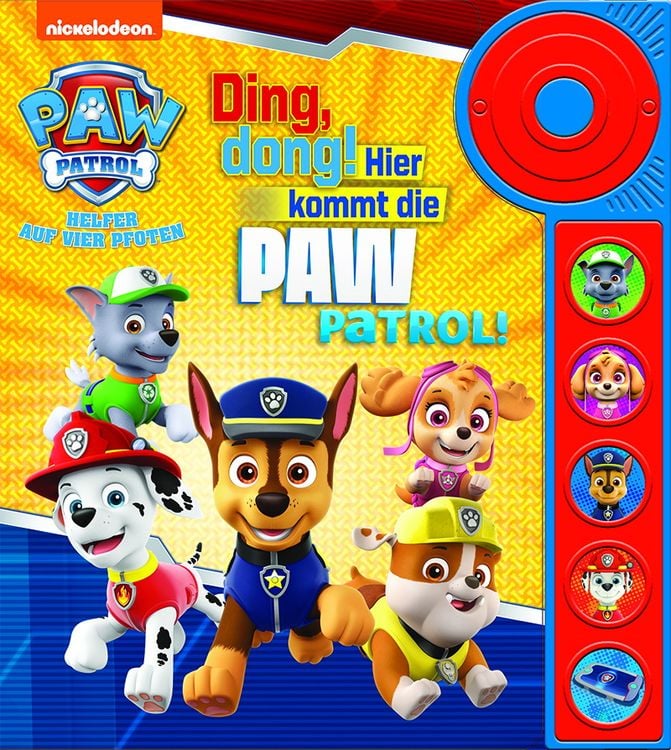 Produktbild: PAW Patrol - Ding, dong! Hier kommt die PAW Patrol - Soundbuch - Pappbilderbuch mit Klingelknopf