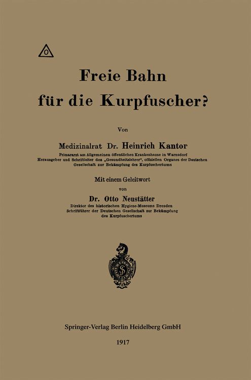 Produktbild: Freie Bahn f&uuml;r die Kurpfuscher?