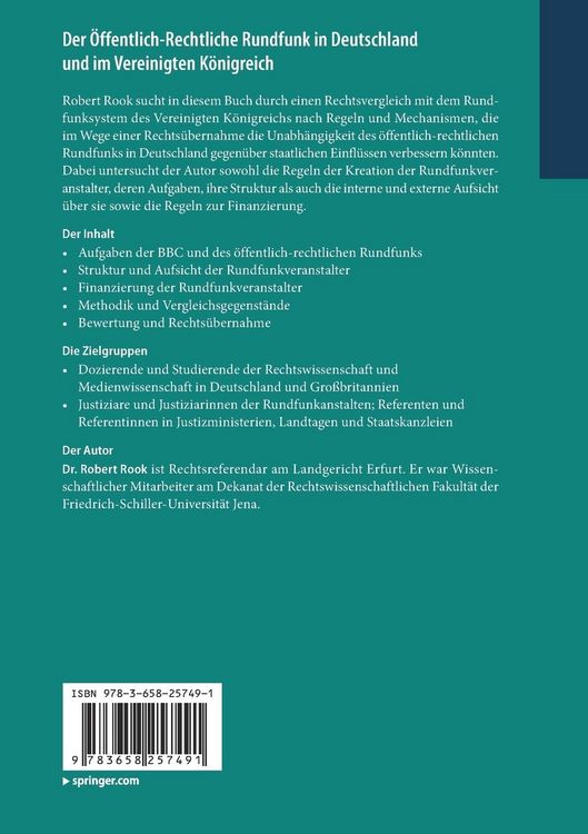 Produktbild: Der &Ouml;ffentlich-Rechtliche Rundfunk in Deutschland und im Vereinigten K&ouml;nigreich