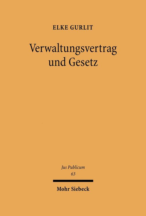 Produktbild: Verwaltungsvertrag und Gesetz