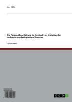 Produktbild: Die Personalbeurteilung im Kontext von individuellen und sozio-psychologischen Theorien
