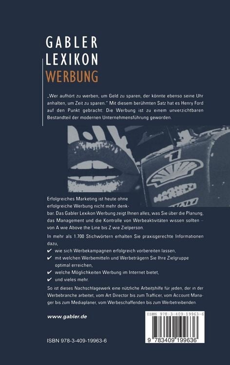 Produktbild: Gabler Lexikon Werbung