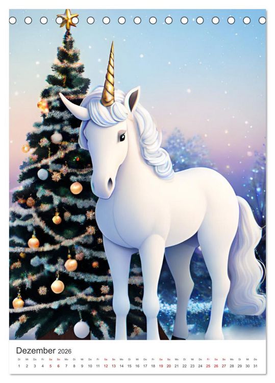Produktbild: Jeder braucht ein Einhorn in seinem Leben - Bildergeschichte f&uuml;r Kinder (Tischkalender 2026 DIN A5 hoch), CALVENDO Monatskalender