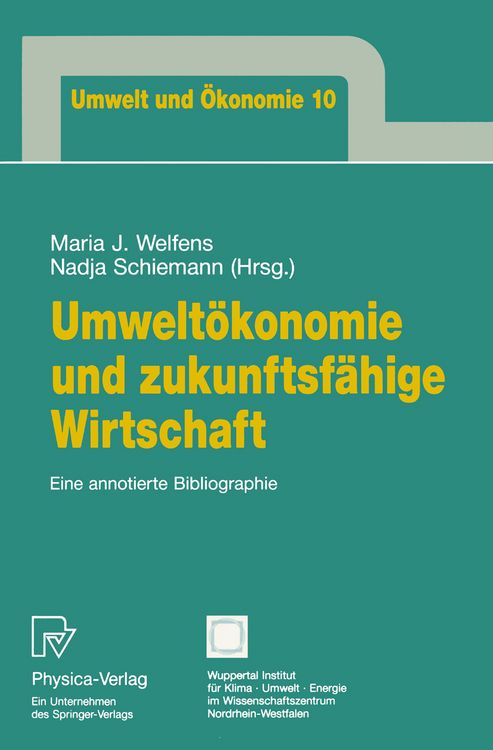 Produktbild: Umwelt&ouml;konomie und zukunftsf&auml;hige Wirtschaft