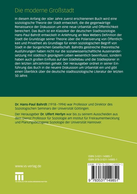 Produktbild: Die moderne Gro&szlig;stadt