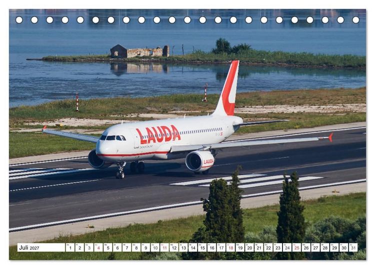 Produktbild: Flugzeuge auf Korfu (Tischkalender 2027 DIN A5 quer), CALVENDO Monatskalender