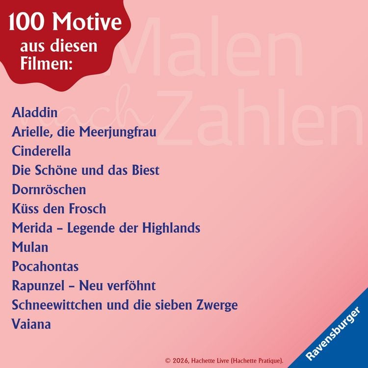 Produktbild: Disney Malen nach Zahlen: Prinzessinnen