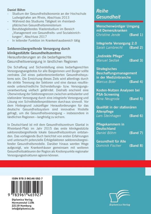 Produktbild: Sektoren&uuml;bergreifende Versorgung durch klinikgest&uuml;tzte Gesundheitszentren. Herausforderungen an die bedarfsgerechte Gesundheitsversorgung in l&auml;ndlichen Regionen
