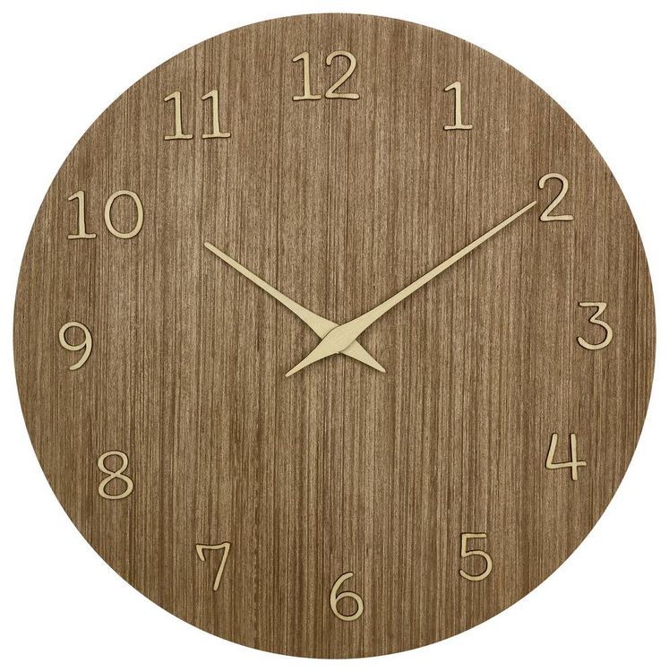 Produktbild: TFA Dostmann 60.3072.23 Quarz Wanduhr 29.8mm x 4.1mm x 29.8mm Holz (dunkel)